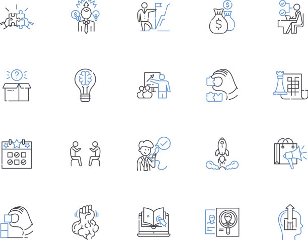 时尚设计线图标集合创意图片下载