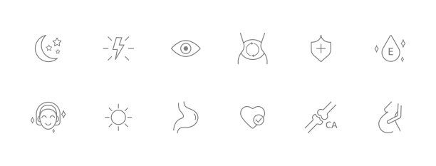 健康食品补充剂。有机，生物，素食产品线图标集。天然保健维生素、益生菌包装标签。清洁皮肤。排毒饮食徽章。营养的迹象。矢量图图片下载