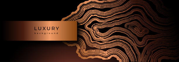 豪华金色背景与木质年轮纹理。图片下载