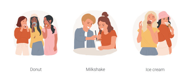 青少年最喜欢的糖果卡通矢量图图片下载