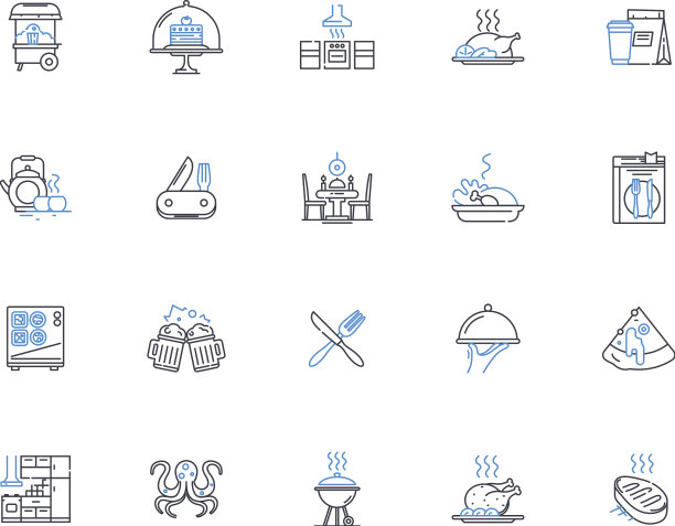 食品服务业务线图标收集图片下载