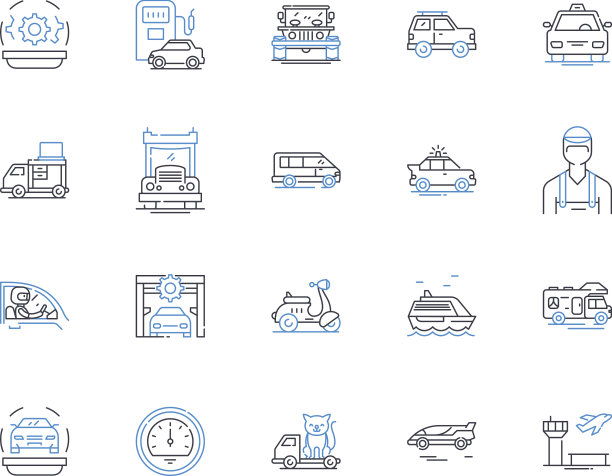 房车线图标收集露营车房车图片下载