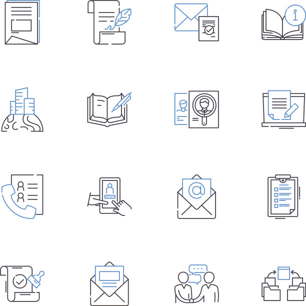 用户体验线图标集合导航图片下载