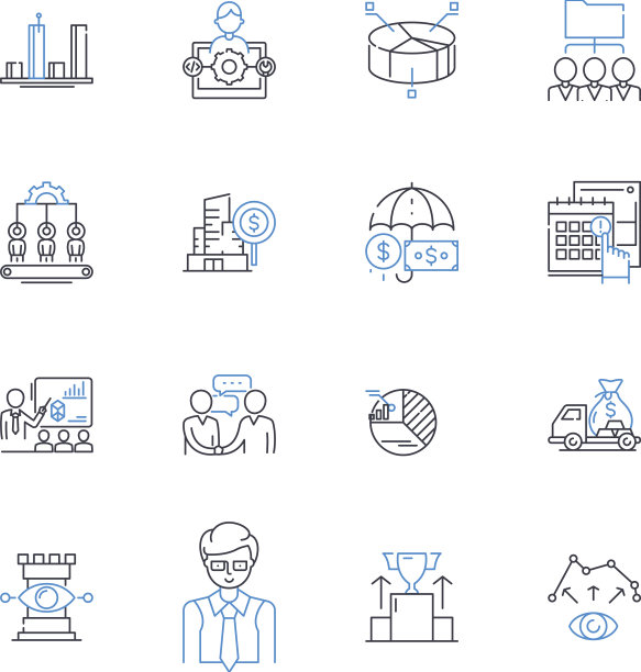 机器制作的线条图标自动收集图片下载