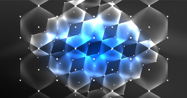 霓虹六边形背景高科技设计图片下载