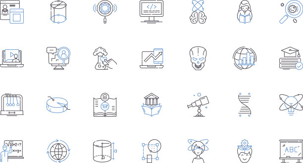 工作室线条图标集合创意图片下载