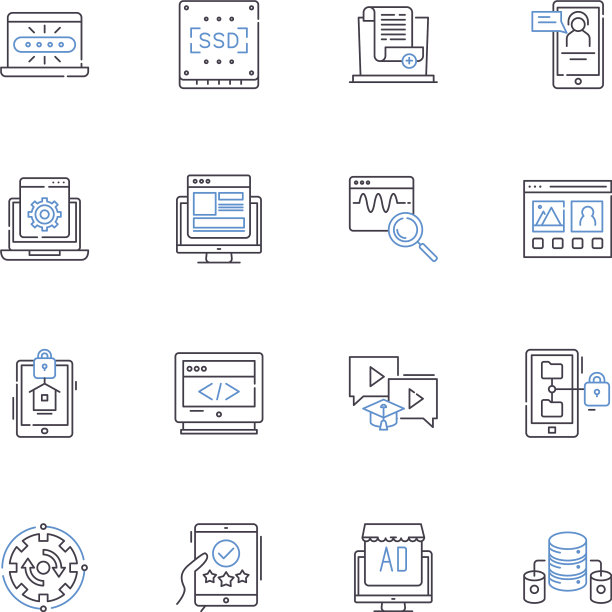 可计算线图标集合创新图片下载