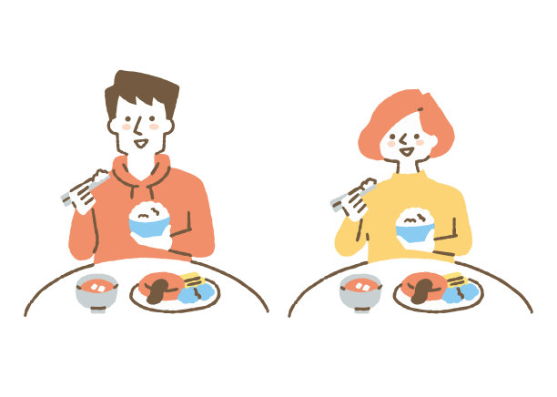 男人和女人吃汉堡都有固定的颜色图片下载