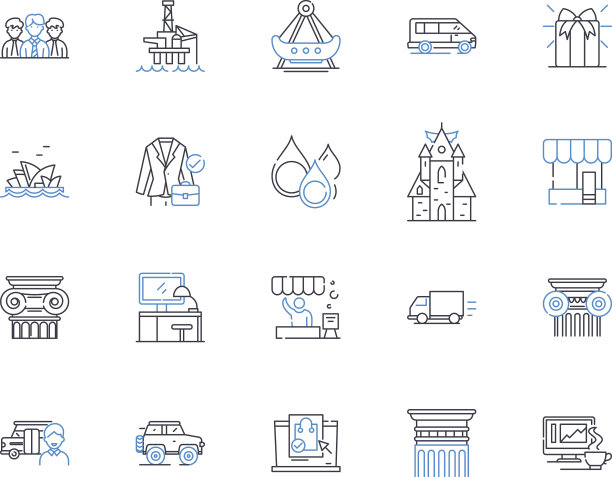 珠宝行业线条图标收藏钻石图片下载