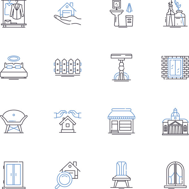 设计风格线条图标集合现代图片下载