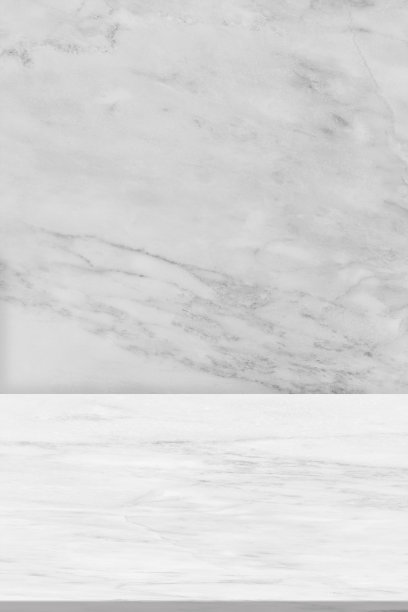 空的工作室背景，大理石墙壁纹理白色和灰色背景与光滑的地板，产品展示自然花岗岩平台与表面图案，背景与复制空间用于化妆品演示图片下载