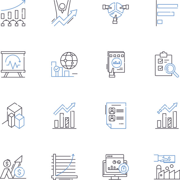 盘点线图标收集计数图片下载