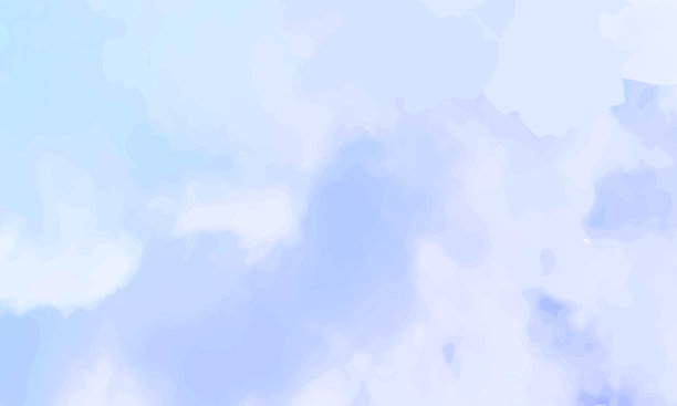 水彩蓝云图片下载