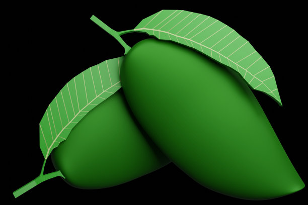 芒果，美术，背景，卡通，柑橘，颜色，切，美味，甜点，饮食，吃，食物，新鲜，水果，图形，绿色图片下载