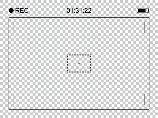 摄像框取景器屏幕录像机数字显示。矢量插图。图片下载