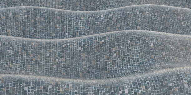 钢和水泥材料波浪图案纹理波浪织物旧材料纹理3D插图图片下载