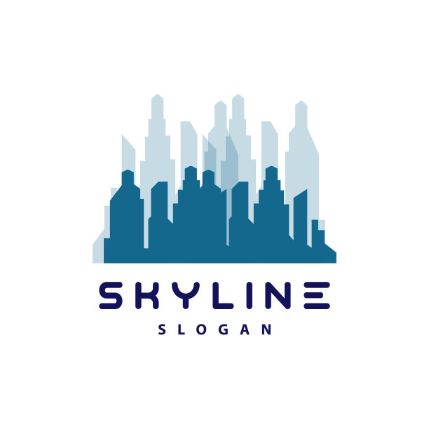 城市景观标志，大都市天际线设计，城市建筑矢量，图标符号说明图片下载