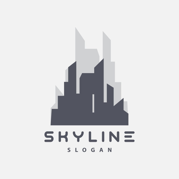 城市景观标志，大都市天际线设计，城市建筑矢量，图标符号说明图片下载