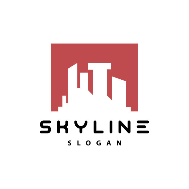 城市景观标志，大都市天际线设计，城市建筑矢量，图标符号说明图片下载