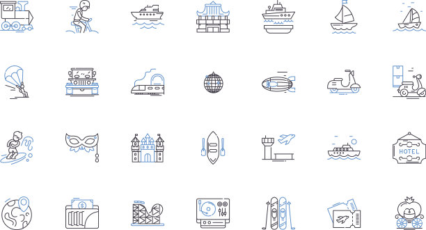 徒步路线图标收集冒险图片下载