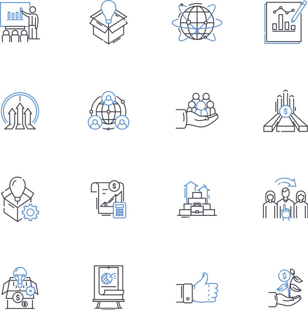 足智多谋的线条图标集合创新图片下载