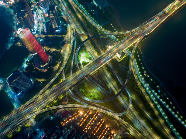俯瞰城市的立体交通图片下载