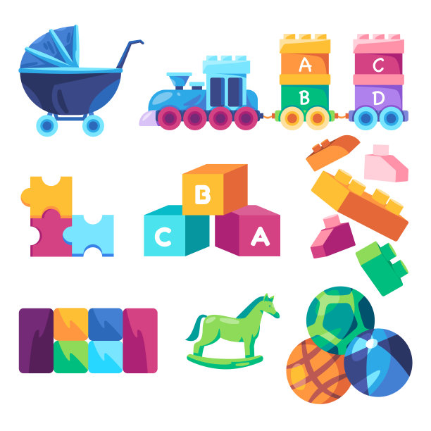 婴儿玩具教育休闲游乐场童年多彩的快乐有趣的玩具活动图片下载