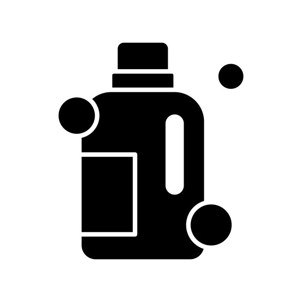 洗涤剂图标矢量设计模板在白色背景图片下载