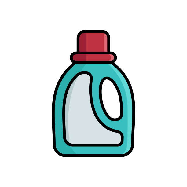 洗涤剂图标矢量设计模板在白色背景图片下载