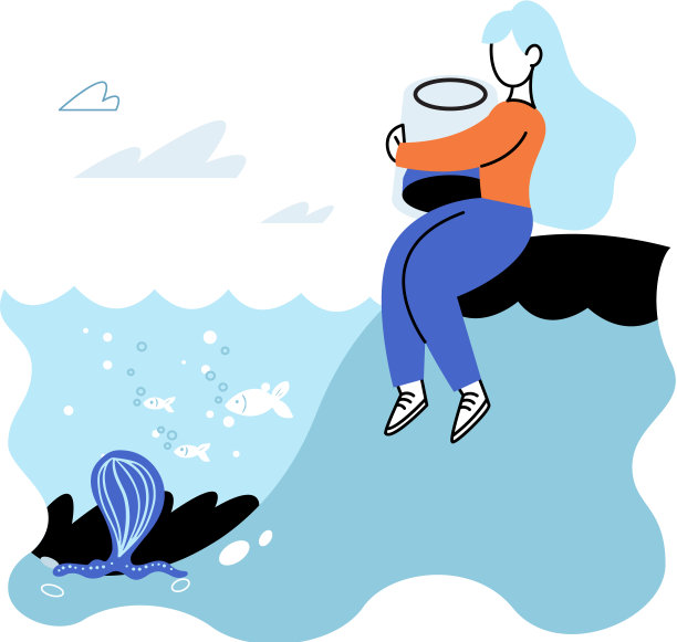 观察野生海洋生物，以保护它们，研究动物的生存状况图片下载