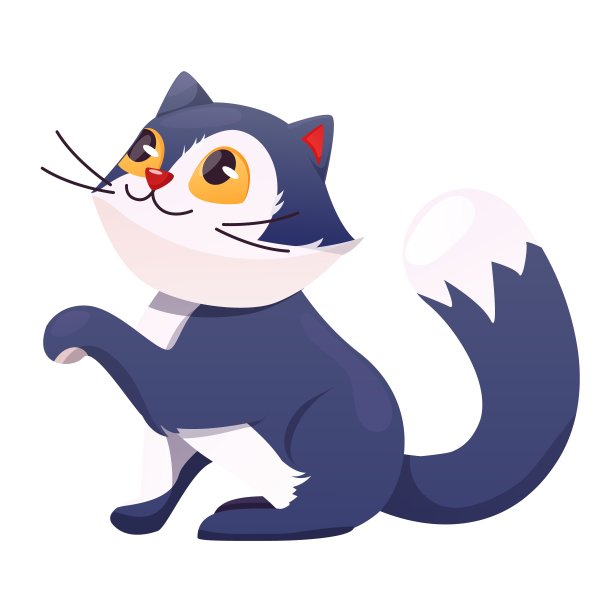 卡通插图与猫的横幅设计。向量的背景。可爱的动物。矢量图形在卡通风格图片下载