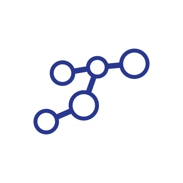 神经元标志或神经细胞标志设计，分子标志插图模板图标与矢量概念图片下载