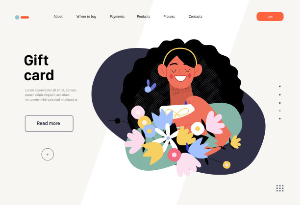 网上购物和电子商务矢量插图系列图片下载