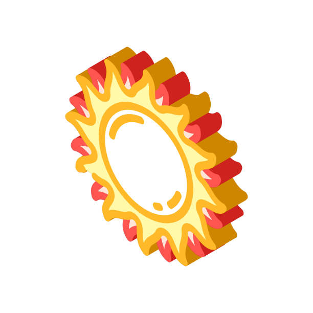 阳光夏季光线2.5D图标矢量插画图片下载