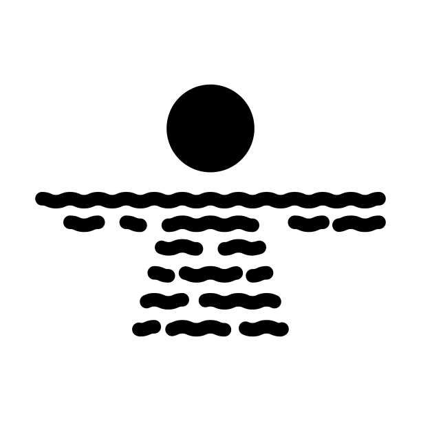 海边日落阳光夏季光线标志矢量图图片下载
