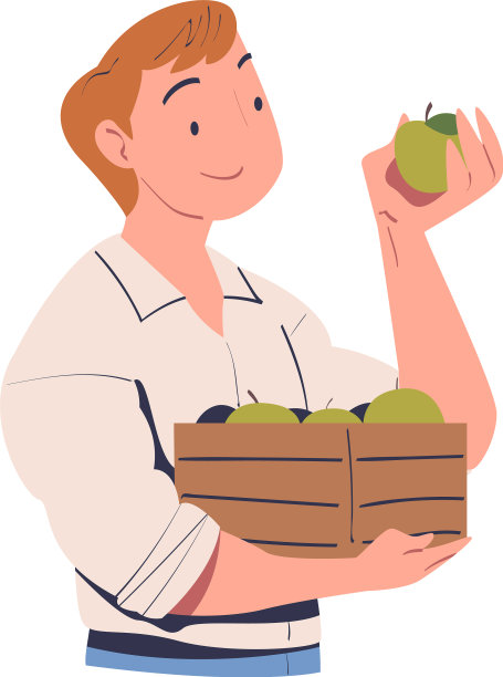 年轻人拿着木箱收获图片下载