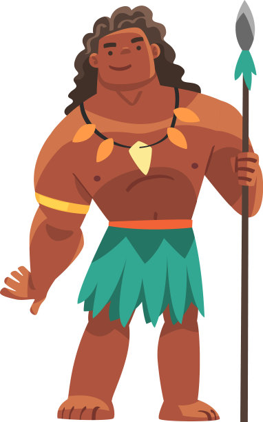 戴着项链和手掌的夏威夷男人图片下载