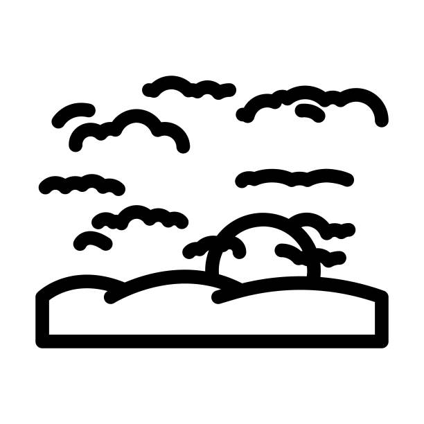 日落夏季阳光线条图标矢量素材图片下载