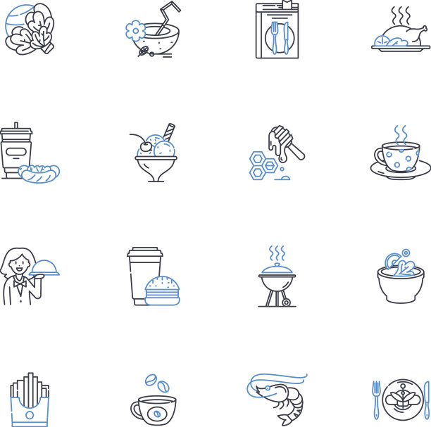 菜单线图标收集美食选择图片下载