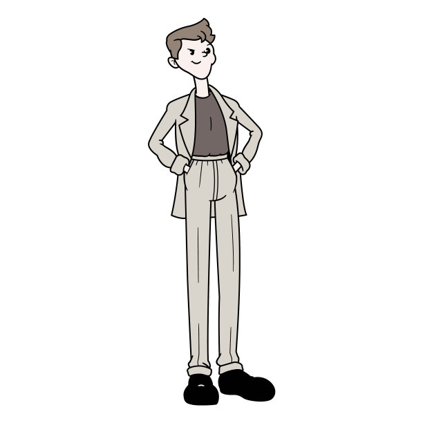 商人复古卡通图片下载