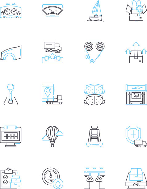网络购物线性图标集在线e图片下载