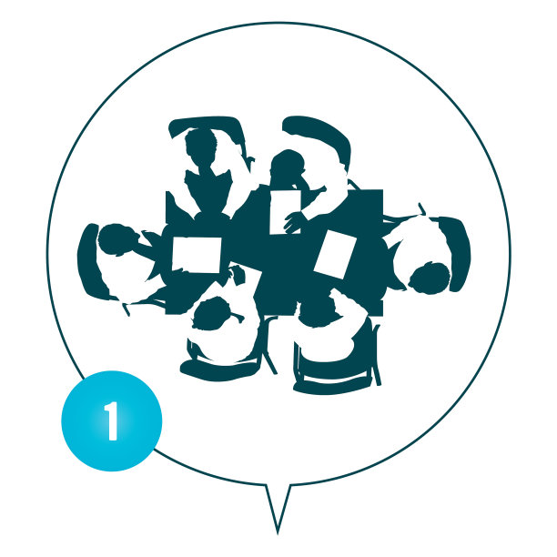 业务团队会议剪影图片下载