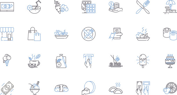 美食行图标收藏颓废图片下载