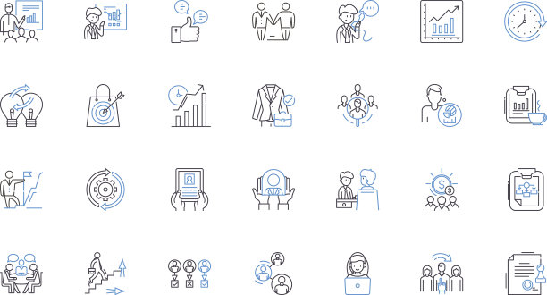 供应链和物流线图标收集图片下载