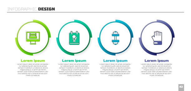设置拳击环，手套，哑铃和综合格斗。业务信息图表模板。向量图片下载