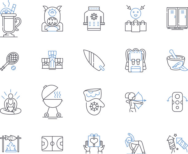 快乐线图标集合幸福图片下载