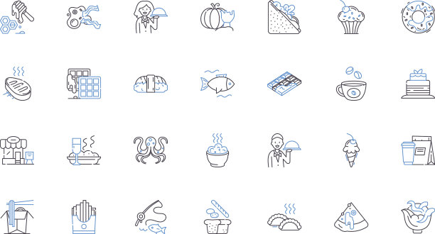 吃线图标收藏美食餐图片下载