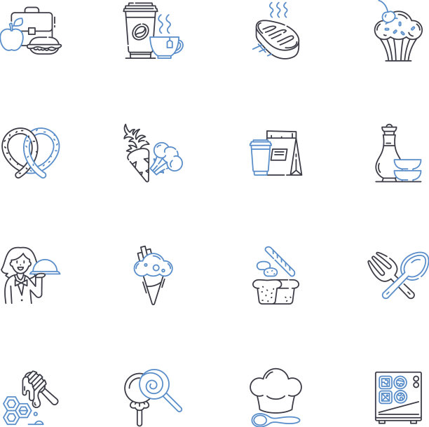 灼热的线条图标收集热浪图片下载