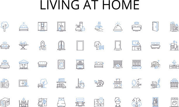 居家生活线图标收集计划员图片下载