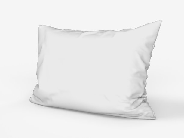 枕头模型在前面的视图。设计元素的水疗，品牌，沙龙。装饰卧室、客厅。为你的图形设计模板。枕头装饰棉羽。三维渲染图片下载